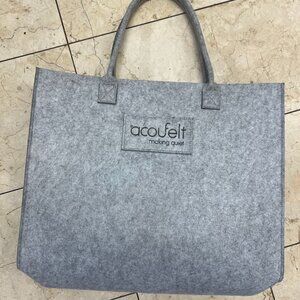 Acoufelt Grey X-Large Shoulder Bag/ Tote.
